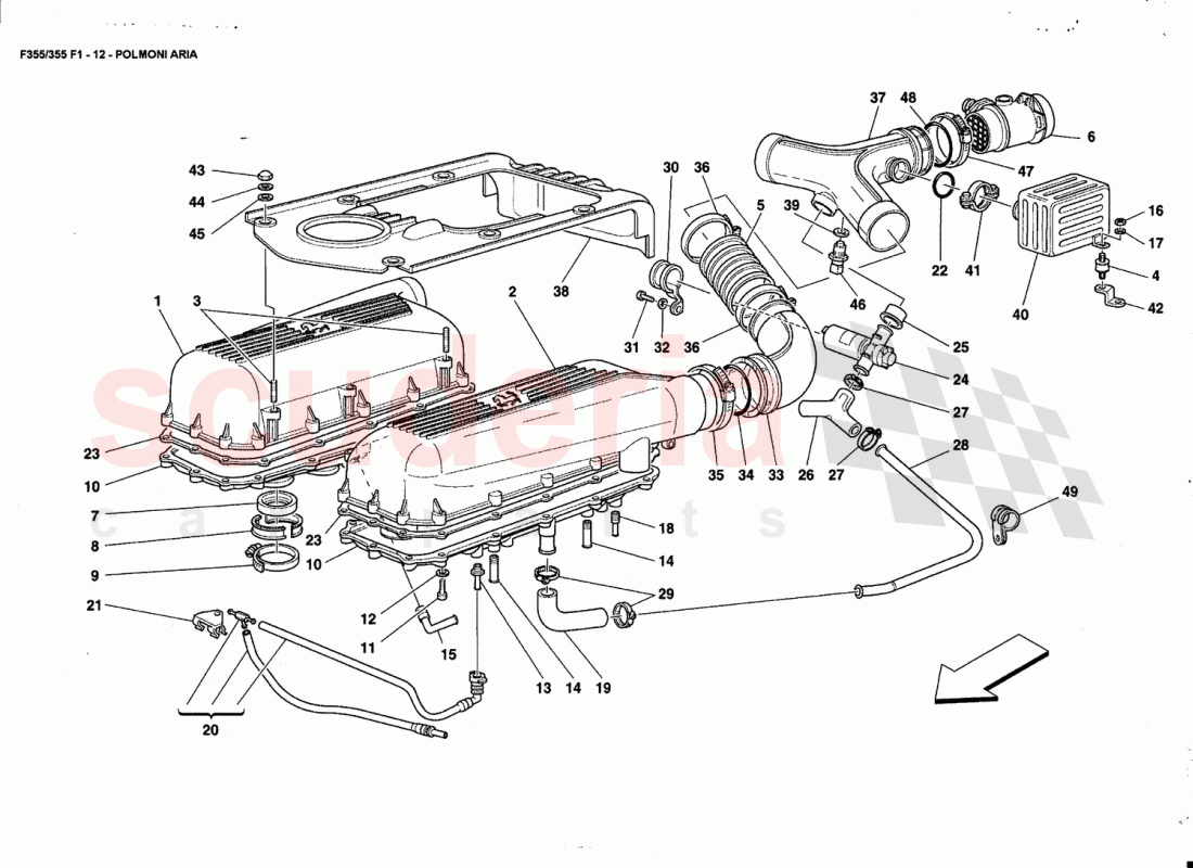 AIR BOXES of Ferrari Ferrari 355 (5.2 Motronic)