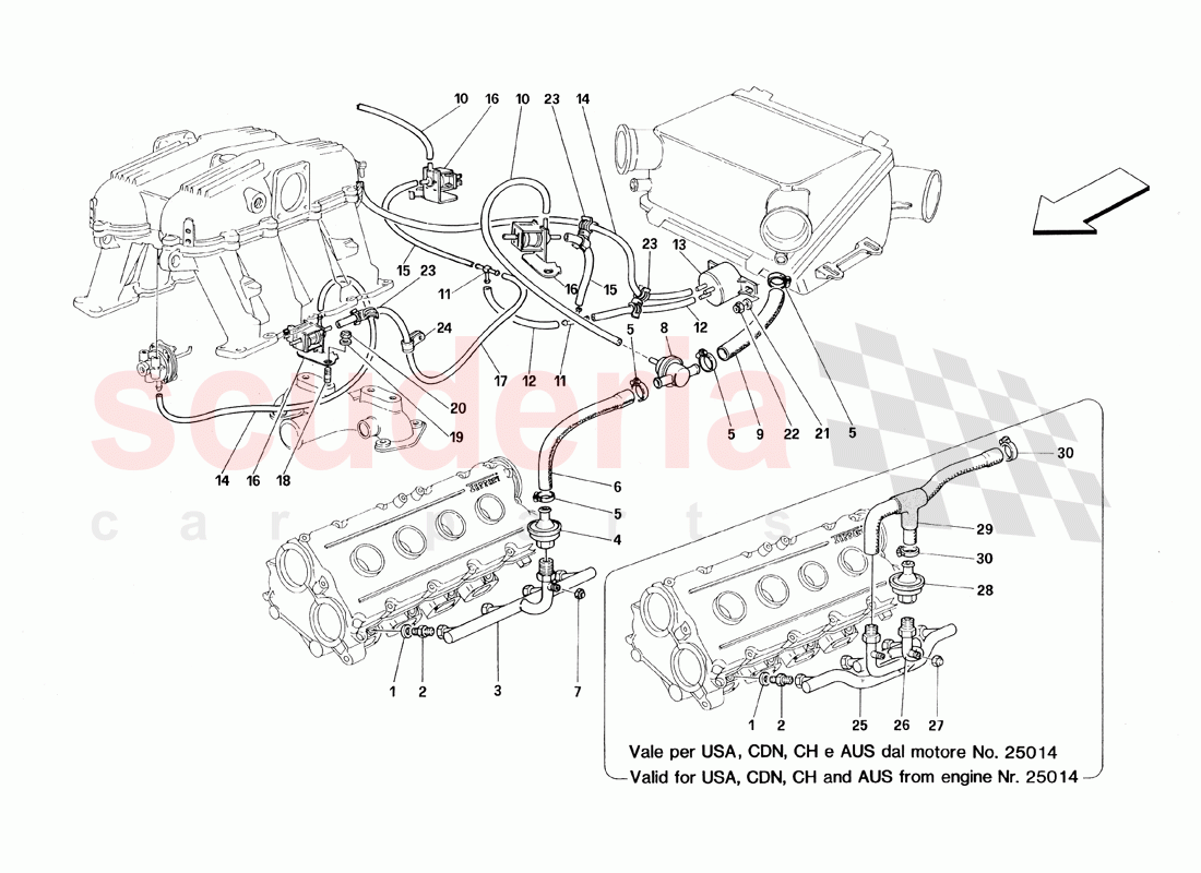 Air Injection Device - Motronic 2.7 of Ferrari Ferrari 348 TB (1993)