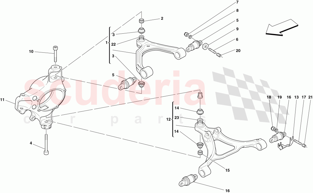 FRONT SUSPENSION - ARMS of Ferrari Ferrari 430 Coupe