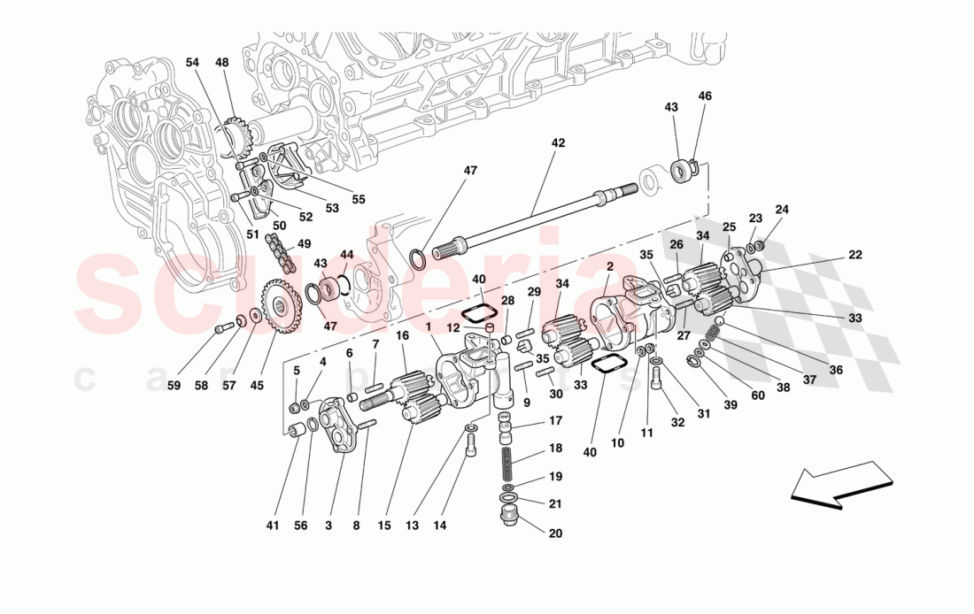 LUBRICATION - OIL PUMPS of Ferrari Ferrari 550 Maranello