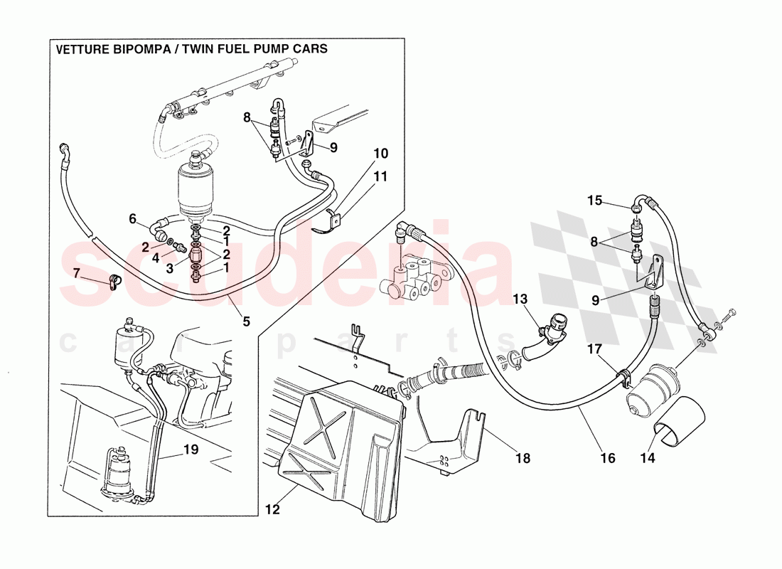 Fuel Supply System of Ferrari Ferrari 355 Challenge (1999)