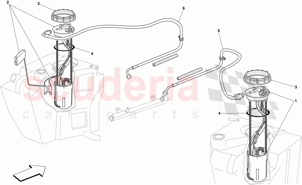 FUEL PUMPS AND LINES -Applicable for Spider 16M- of Ferrari Ferrari 430 Scuderia