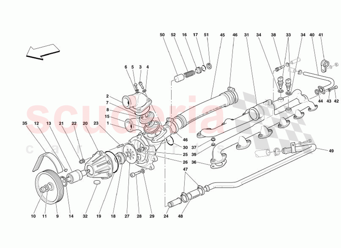 Water Pump of Ferrari Ferrari 575 Superamerica