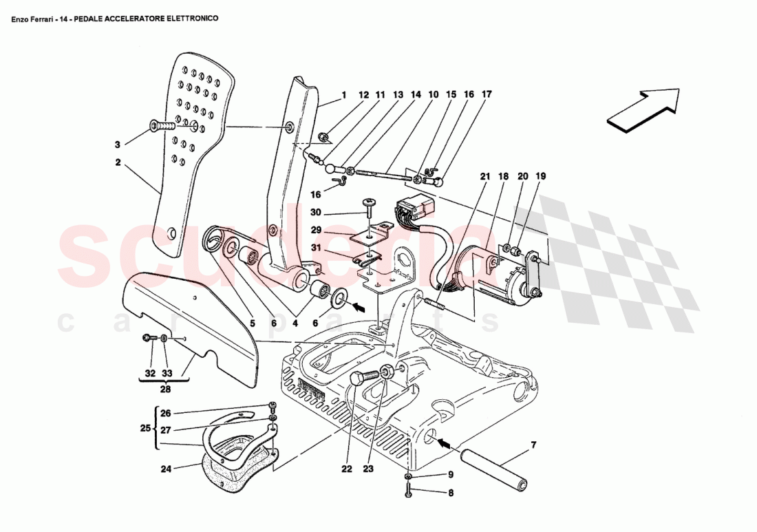 ELECTRONIC ACCELERATOR PEDAL of Ferrari Ferrari Enzo