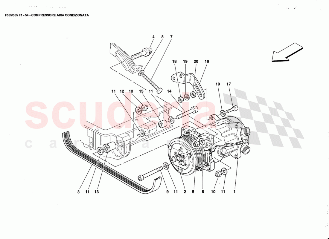 AIR CONDITIONING COMPRESSOR of Ferrari Ferrari 355 (5.2 Motronic)