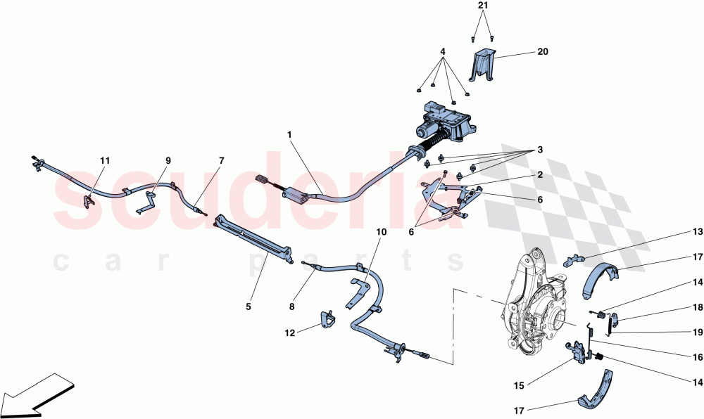 PARKING BRAKE CONTROL of Ferrari Ferrari GTC4Lusso T