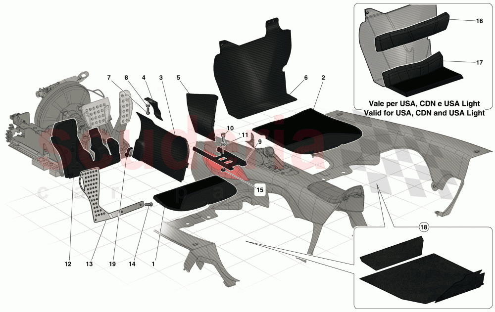 PASSENGER COMPARTMENT MATS of Ferrari Ferrari LaFerrari