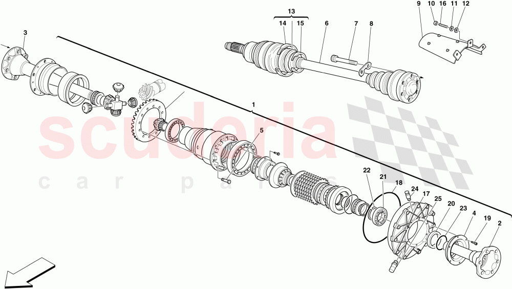 DIFFERENTIAL AND AXLE SHAFT of Ferrari Ferrari 430 Coupe