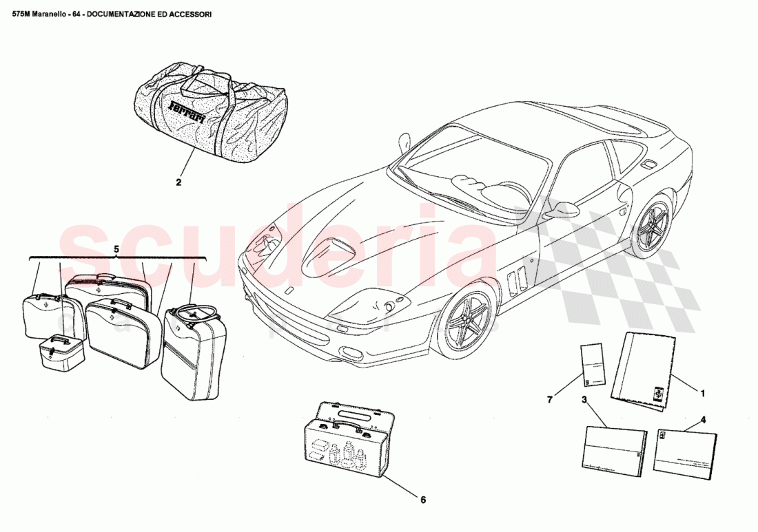 DOCUMENTATION AND ACCESSORIES of Ferrari Ferrari 575M Maranello