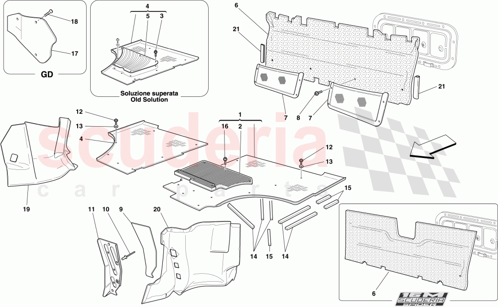 PASSENGER COMPARTMENT MATS of Ferrari Ferrari 430 Scuderia