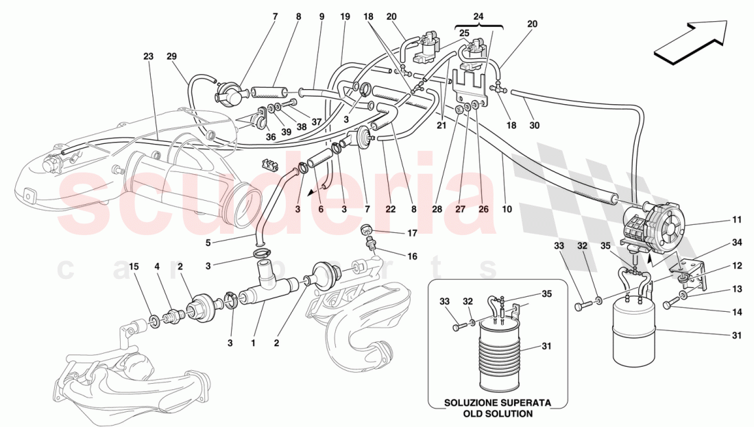 AIR INJECTION DEVICE of Ferrari Ferrari F50