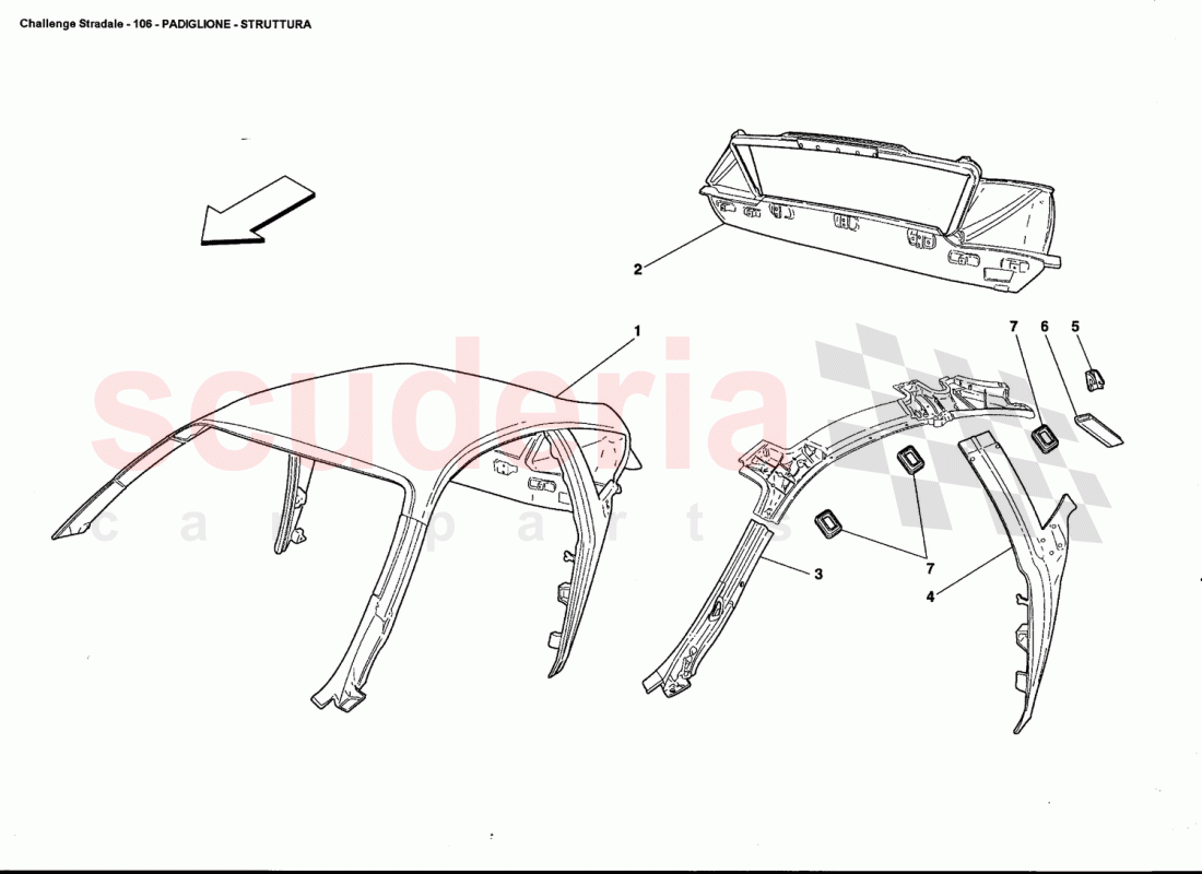 ROOF - STRUCTURE of Ferrari Ferrari 360 Challenge Stradale