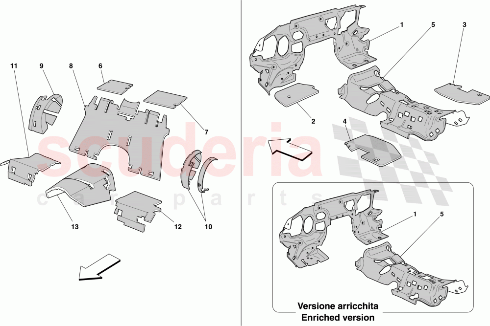 PASSENGER COMPARTMENT INSULATION of Ferrari Ferrari 612 Sessanta