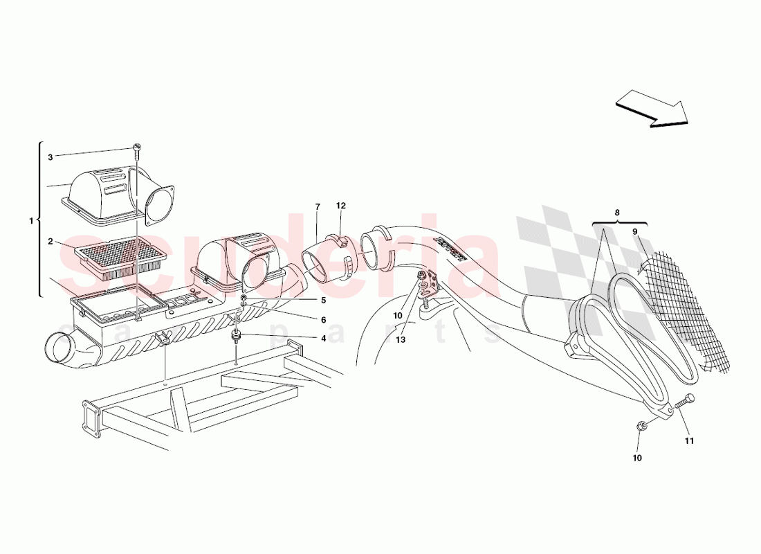 Air Intake of Ferrari Ferrari 430 Challenge (2006)