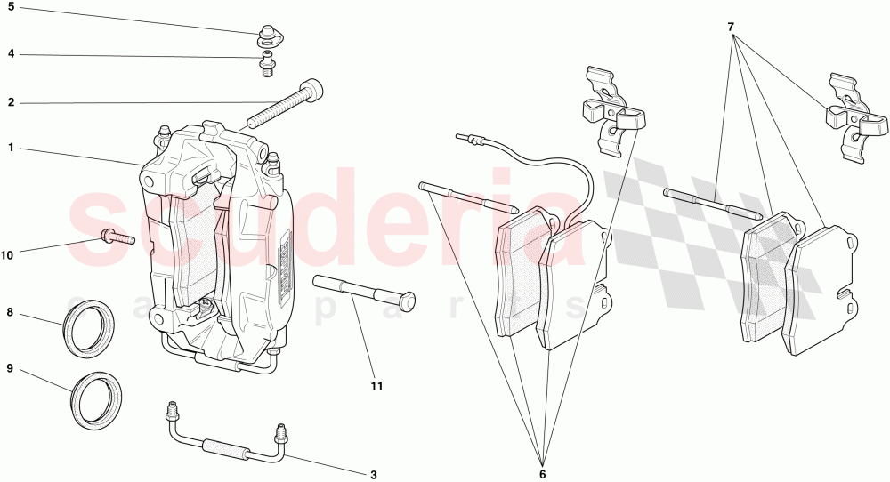 FRONT AND REAR BRAKE CALLIPERS of Ferrari Ferrari 430 Coupe