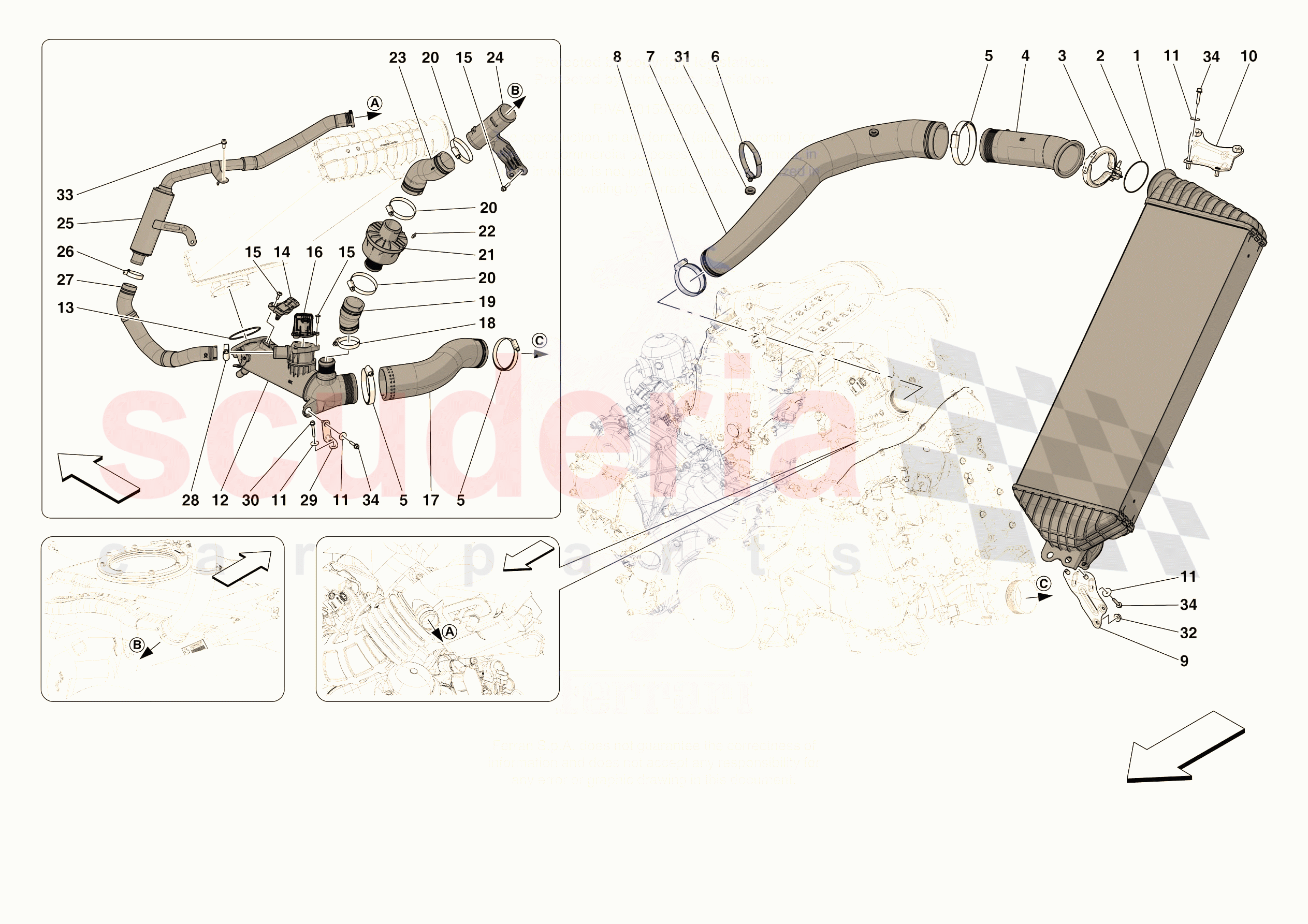 INTERCOOLER of Ferrari Ferrari 296 GTS Europe