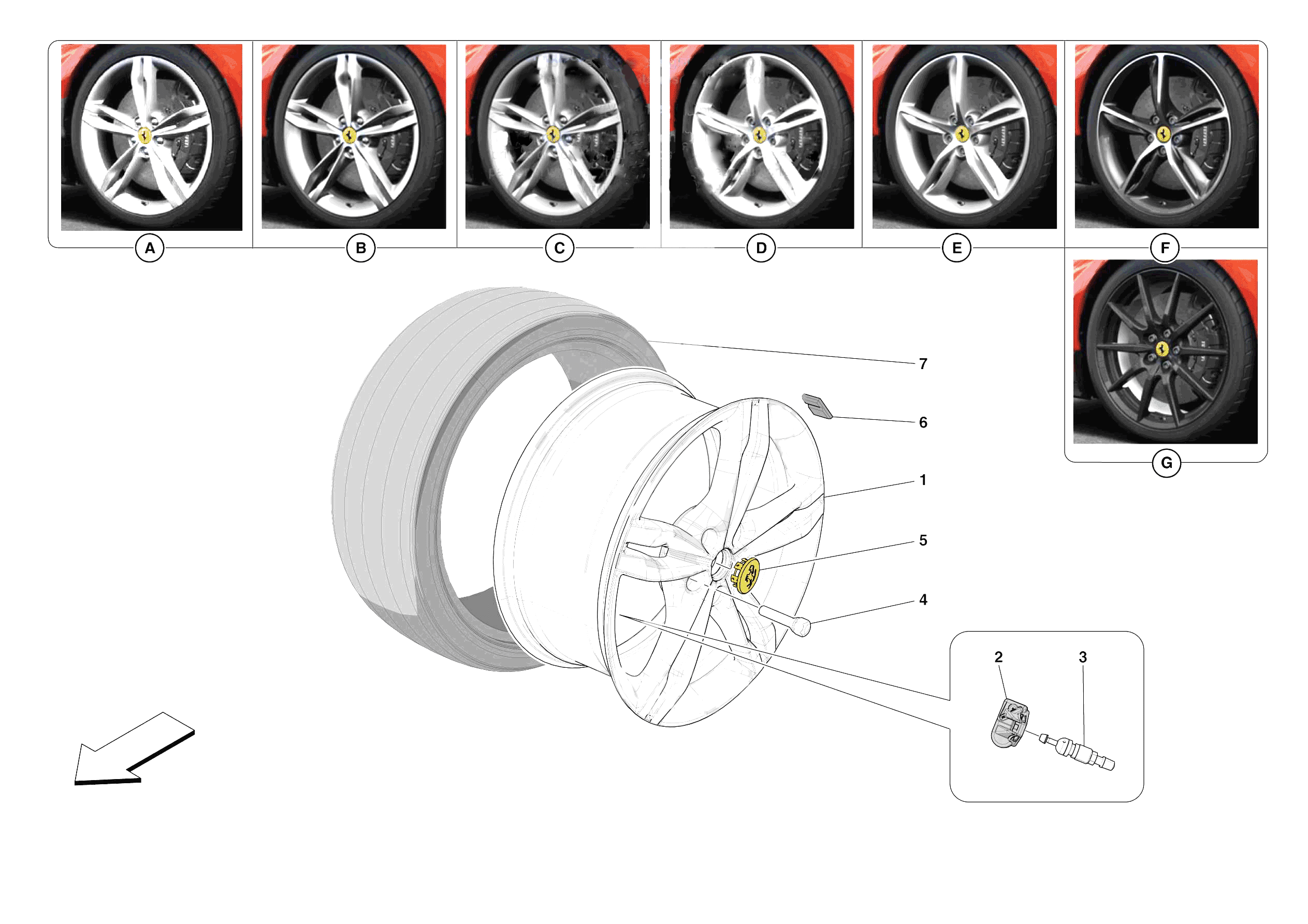 COMPLETE WHEELS of Ferrari Ferrari 296 GTS Europe