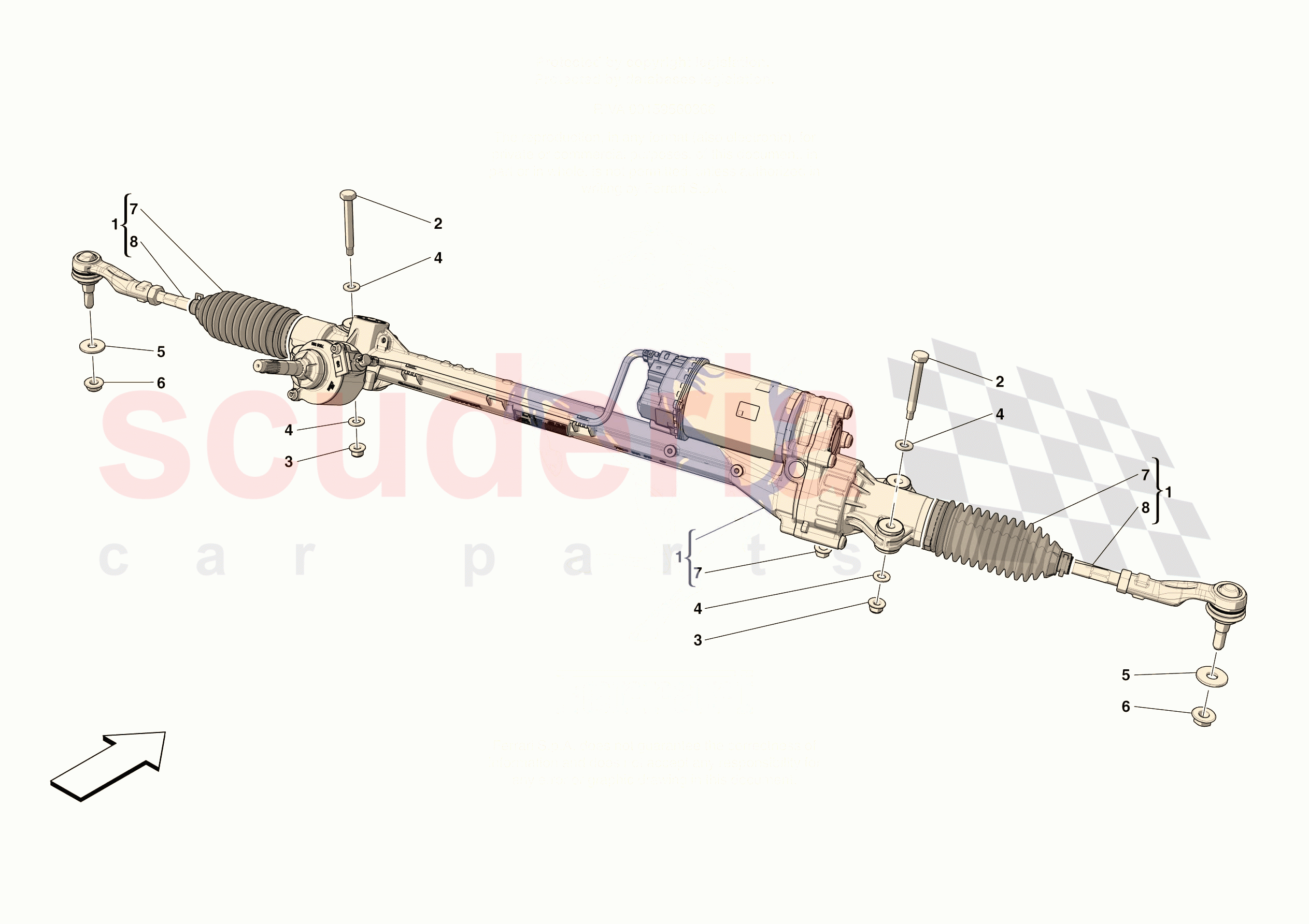 STEERING BOX of Ferrari Ferrari 296 GTS Europe