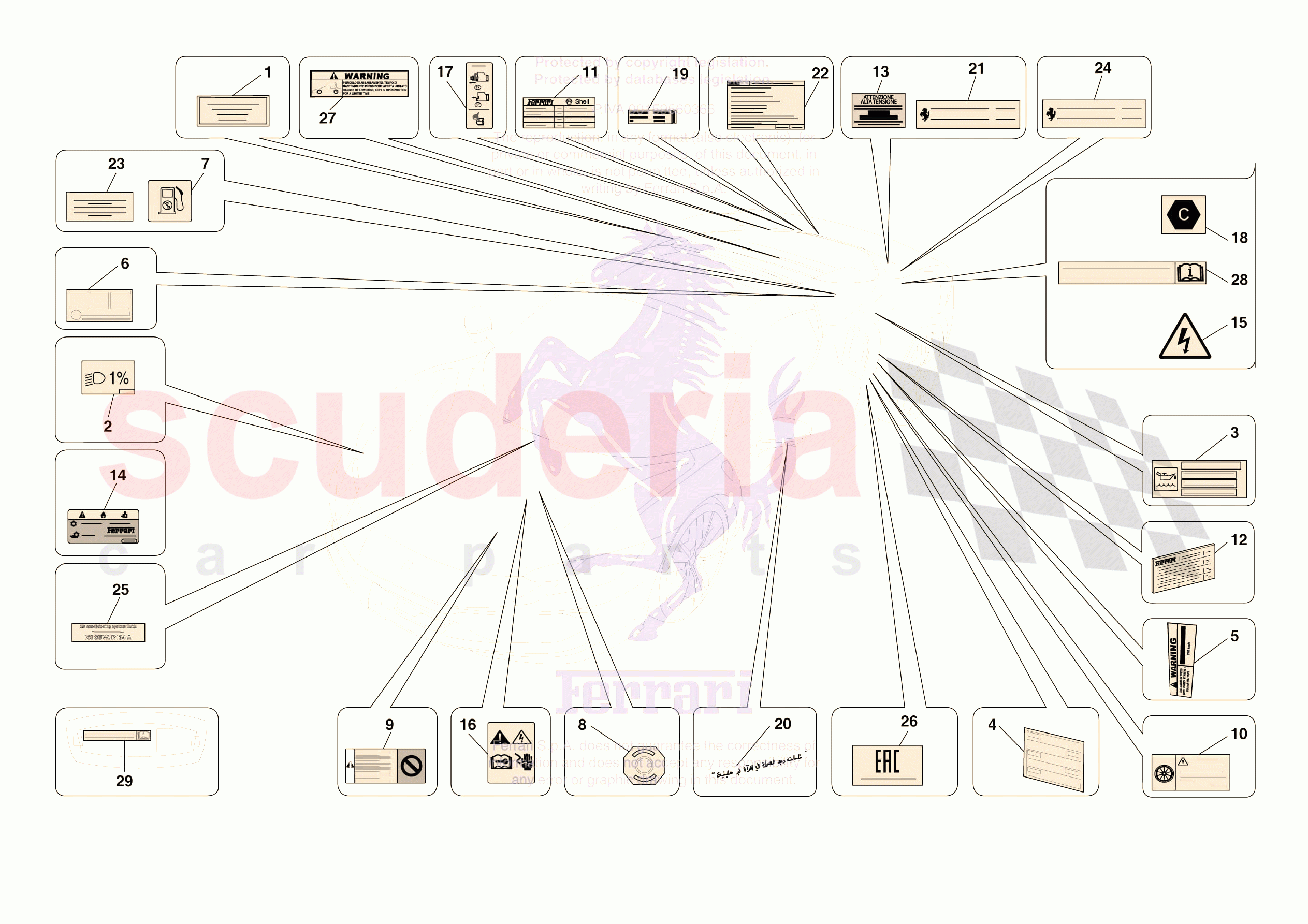 PLATES of Ferrari Ferrari 296 GTS Europe RH