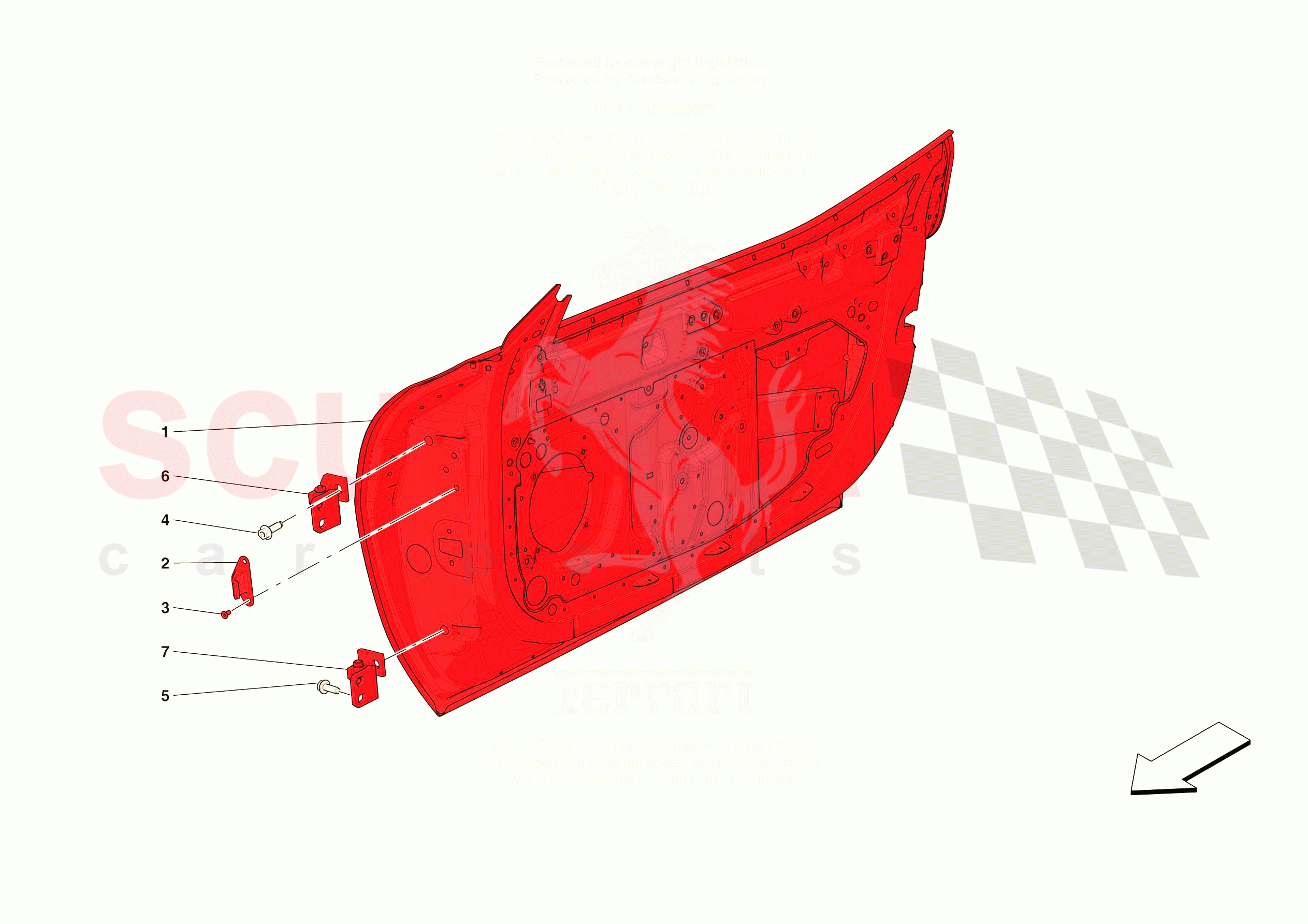 FRONT DOOR SUBSTRUCTURE of Ferrari Ferrari 296 GTS USA