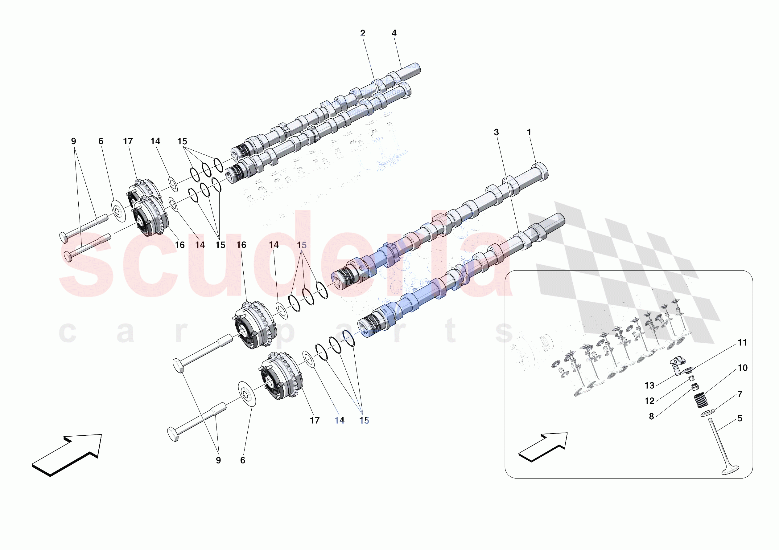 CYLINDER HEADS - TIMING of Ferrari Ferrari 488 Pista USA