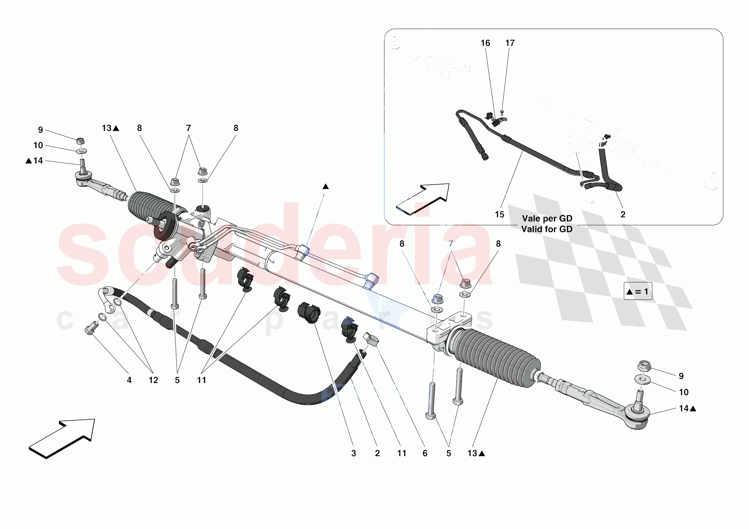 STEERING BOX of Ferrari Ferrari 488 Pista USA