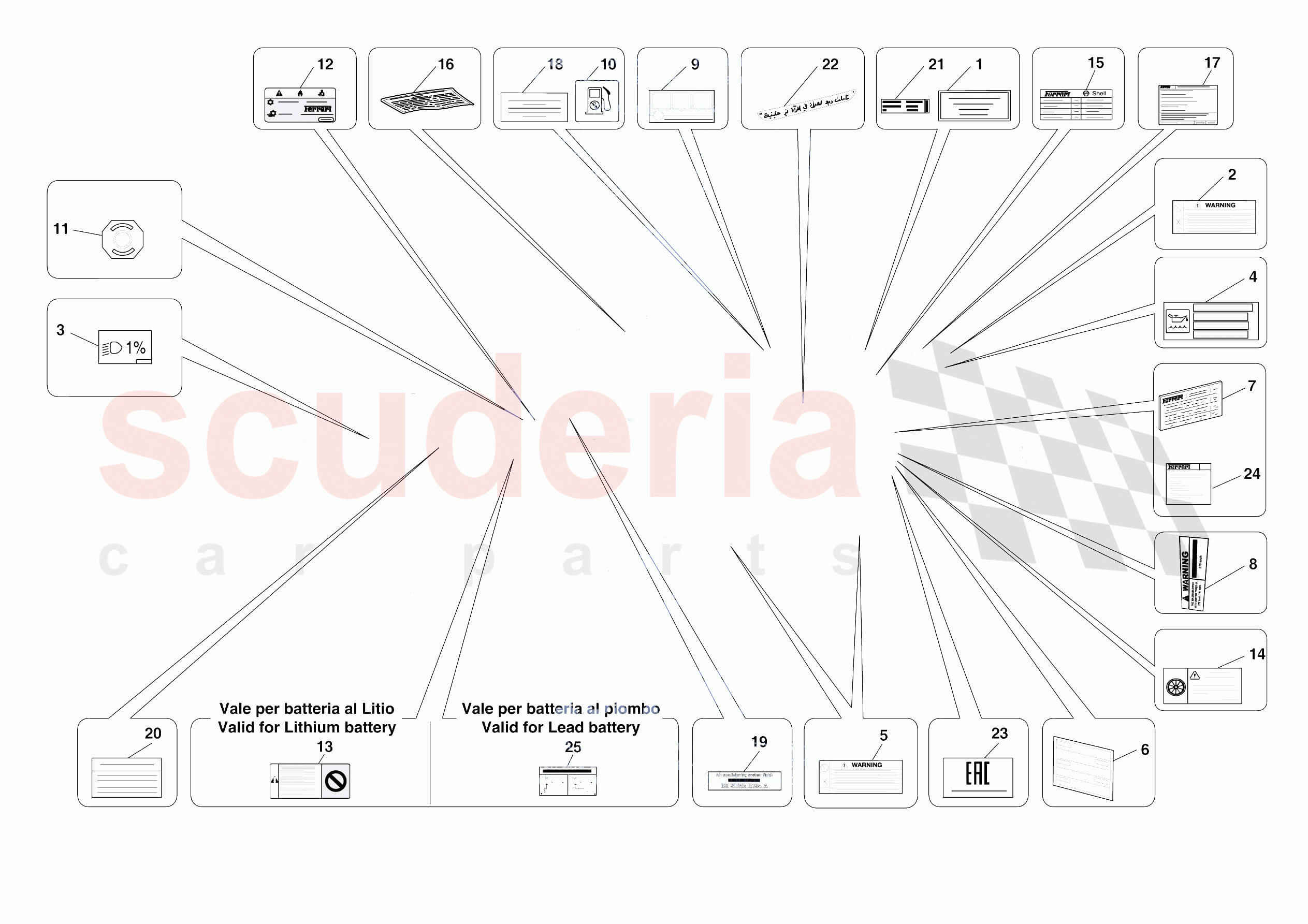 PLATES of Ferrari Ferrari 488 Pista USA