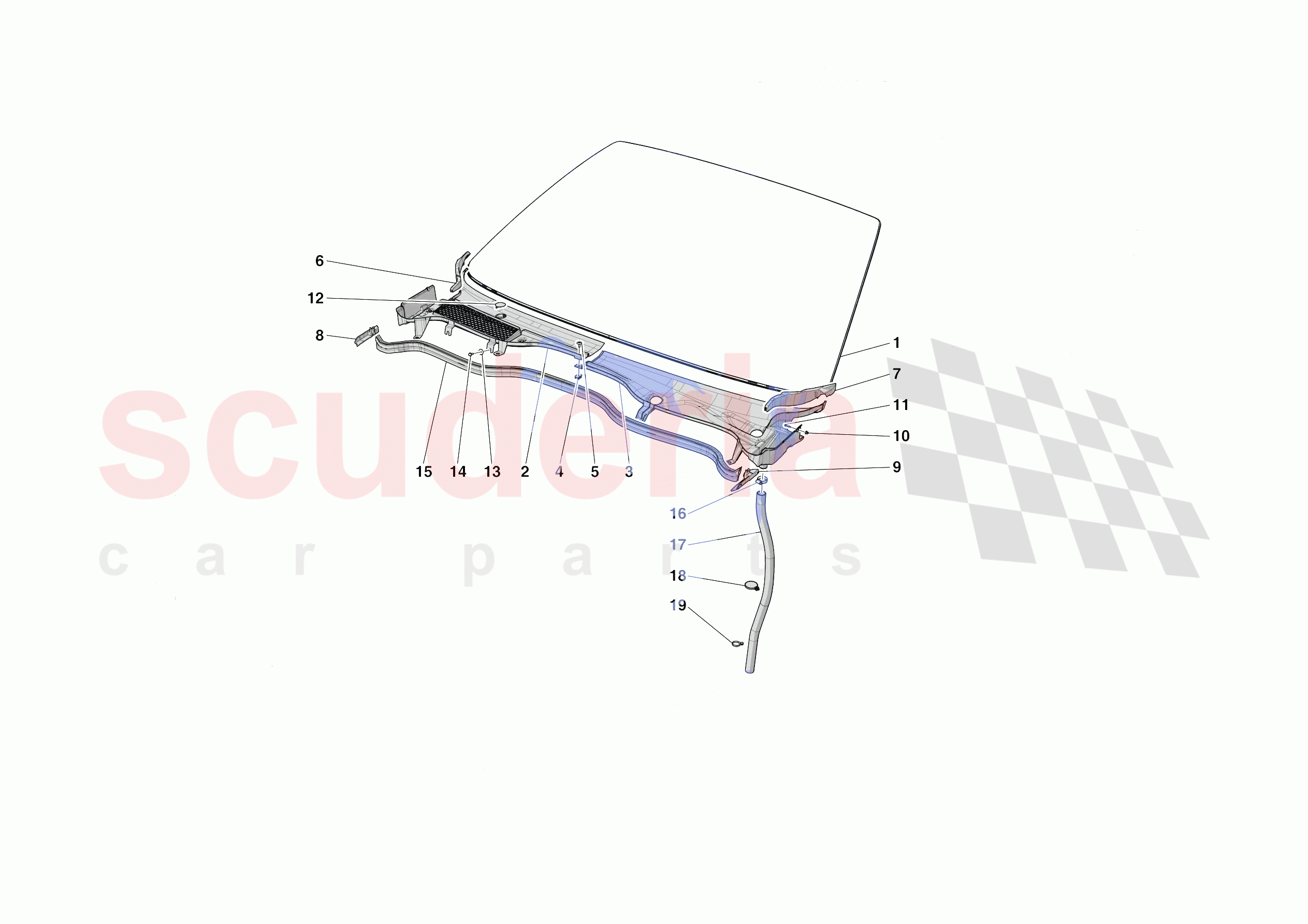 WINDSCREEN of Ferrari Ferrari 812 Competizione Europe RH