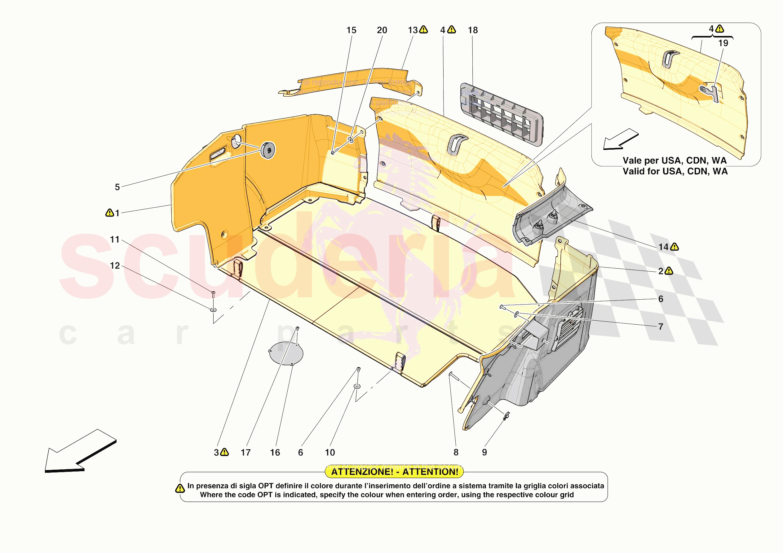 LUGGAGE COMPARTMENT MATS of Ferrari Ferrari 812 Competizione USA