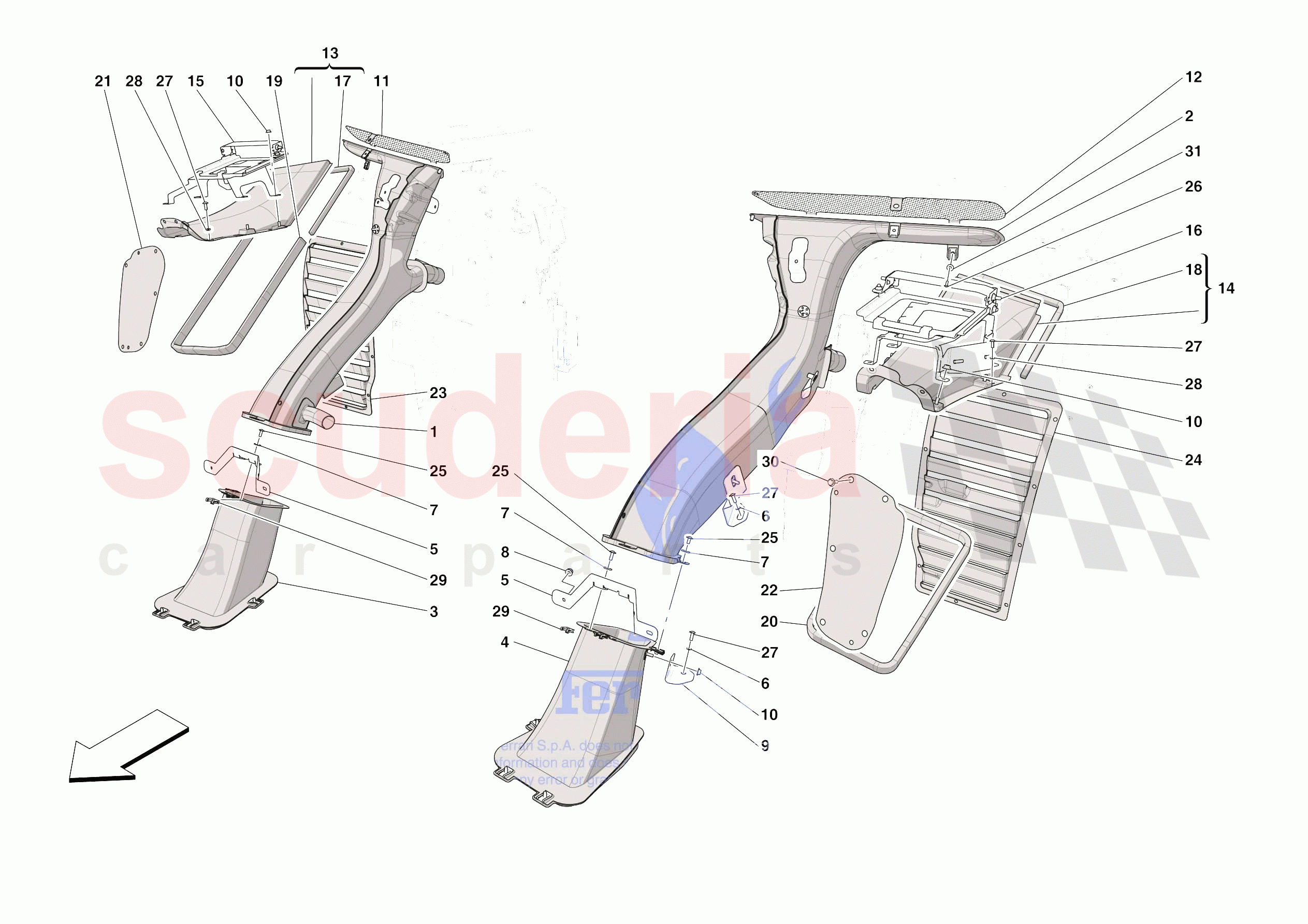 LATERAL AIR INTAKES of Ferrari Ferrari Daytona SP3 Europe