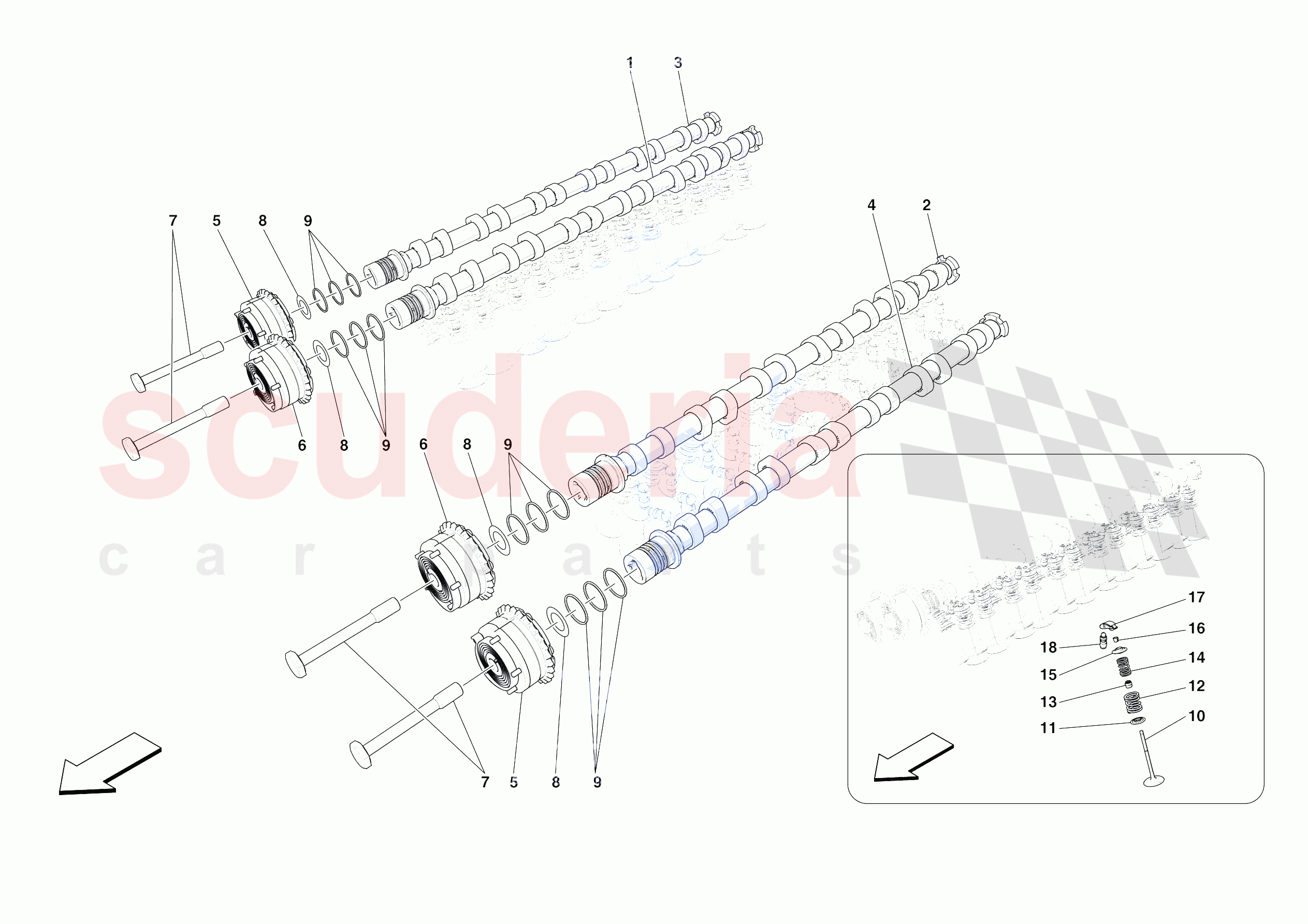 CYLINDER HEADS - TIMING of Ferrari Ferrari Daytona SP3 USA