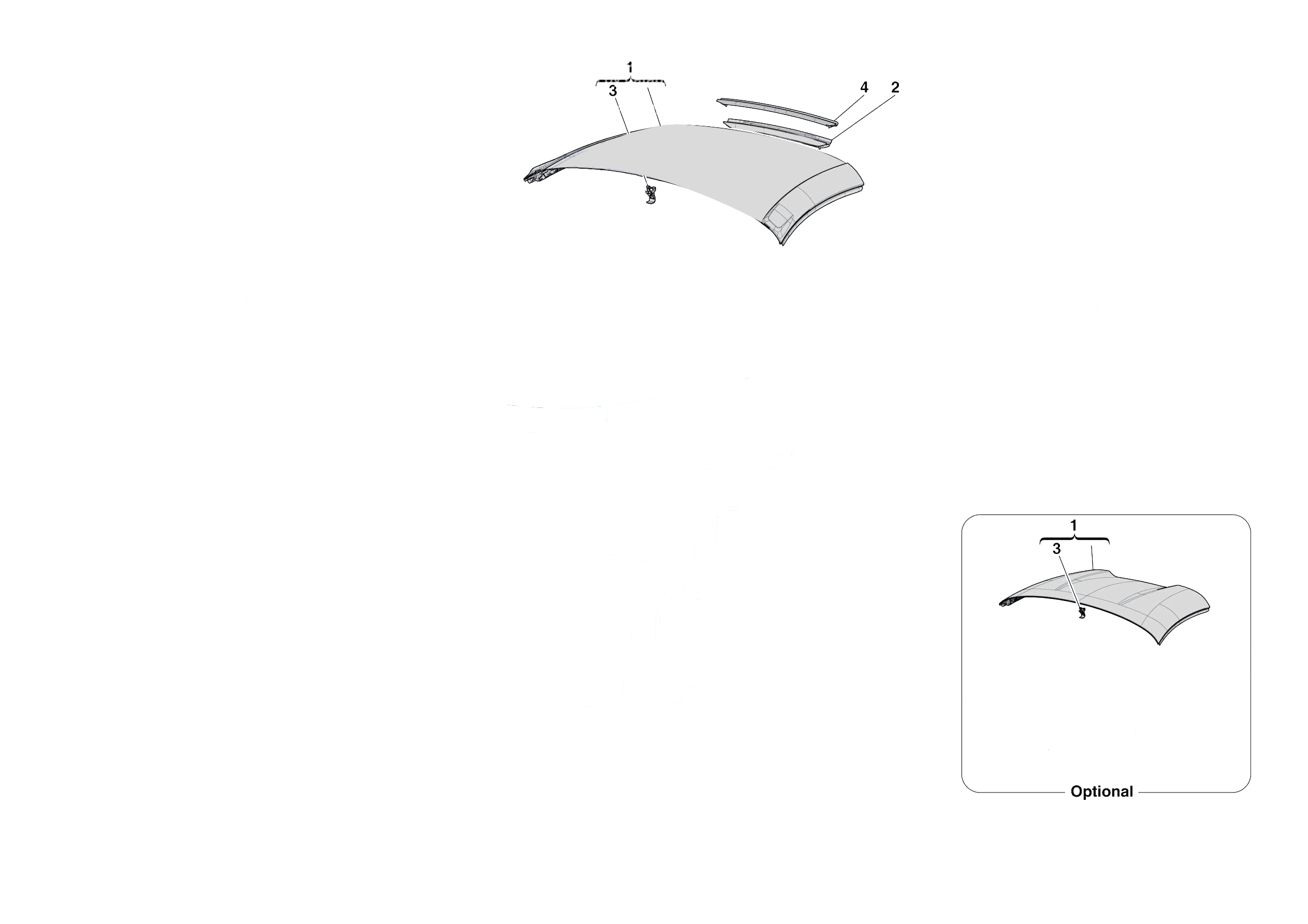 ROOF - STRUCTURE of Ferrari Ferrari Daytona SP3 USA