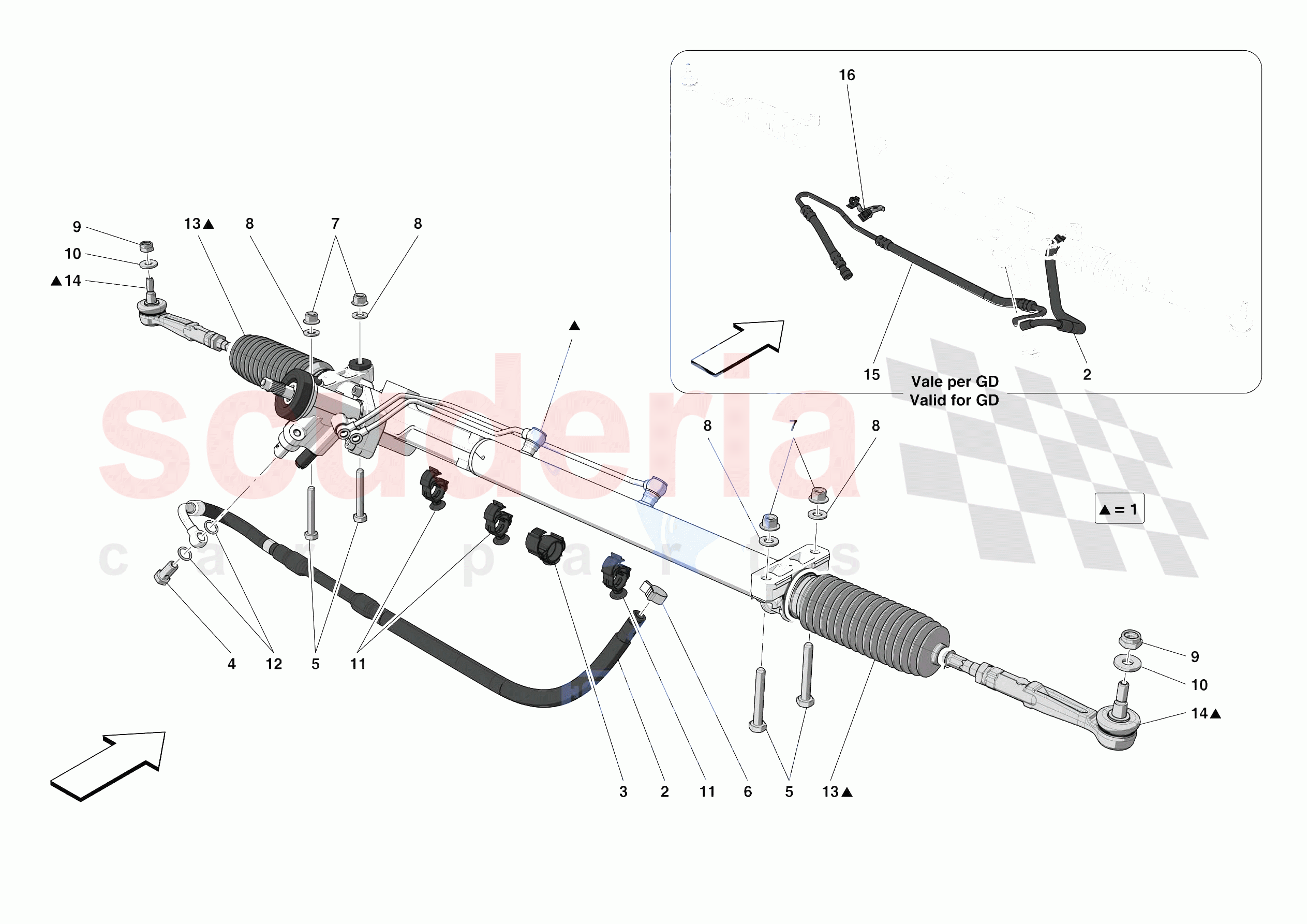 STEERING BOX of Ferrari Ferrari F8 Spider Europe