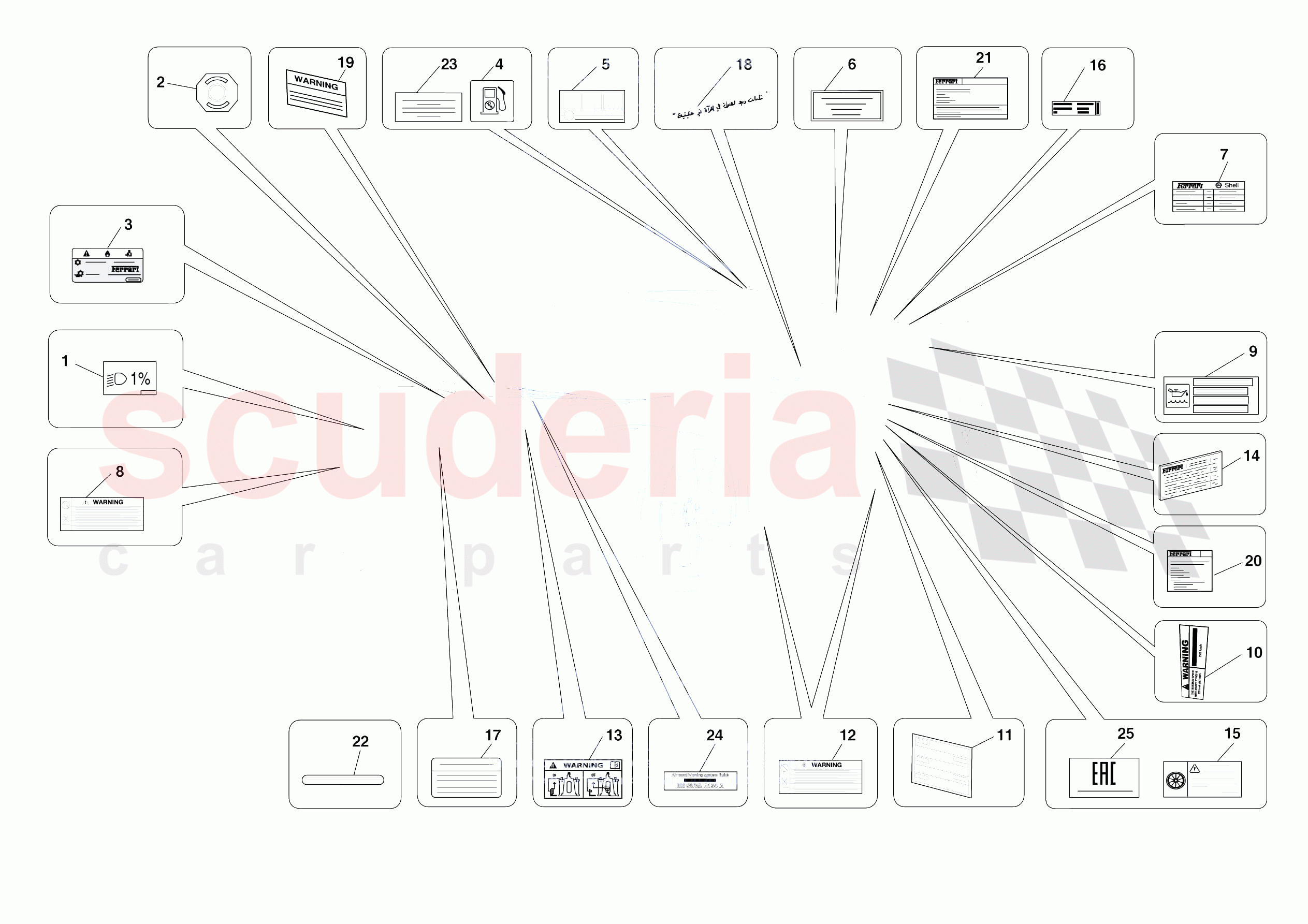 PLATES of Ferrari Ferrari F8 Spider Europe