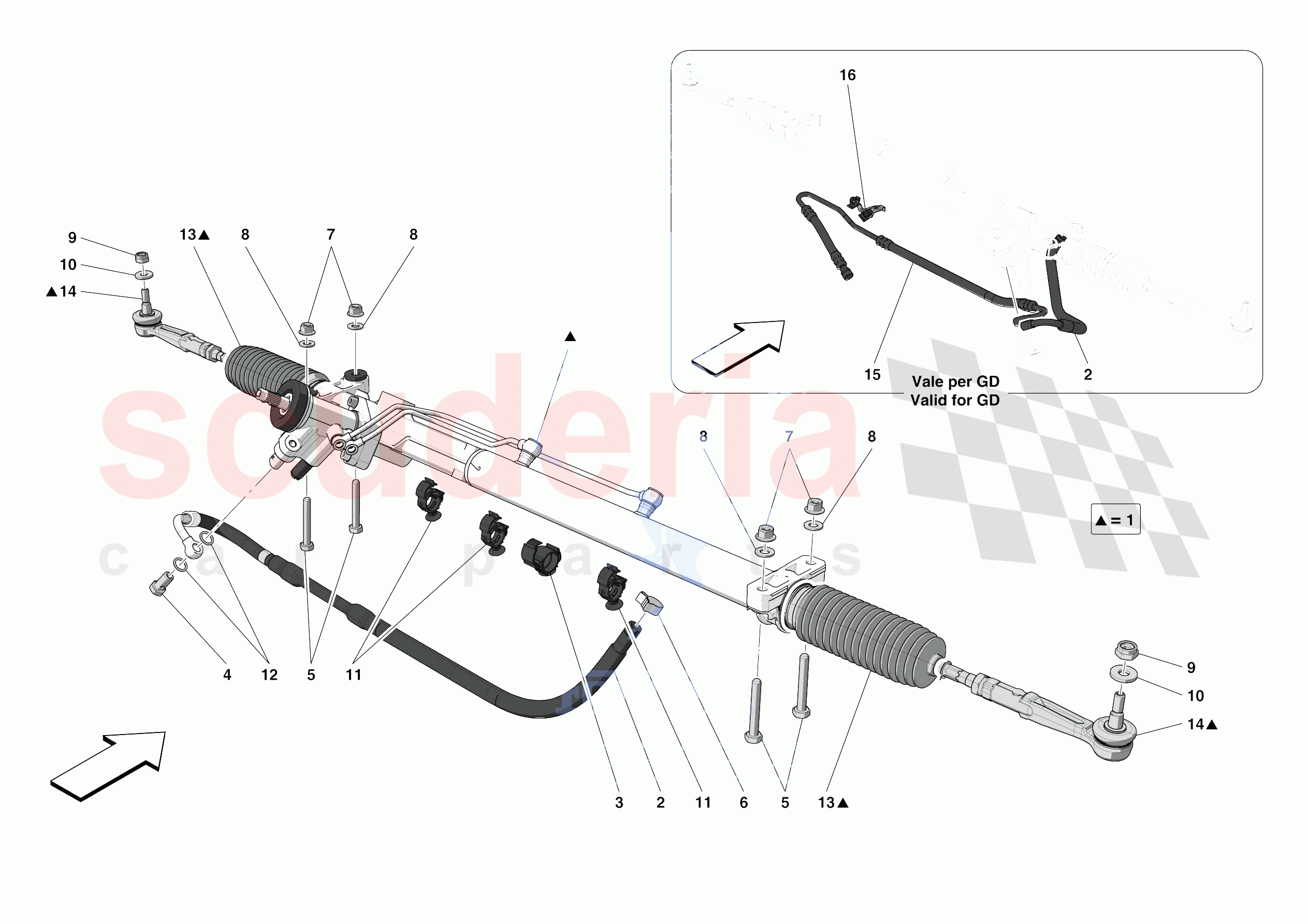 STEERING BOX of Ferrari Ferrari F8 Tributo Europe