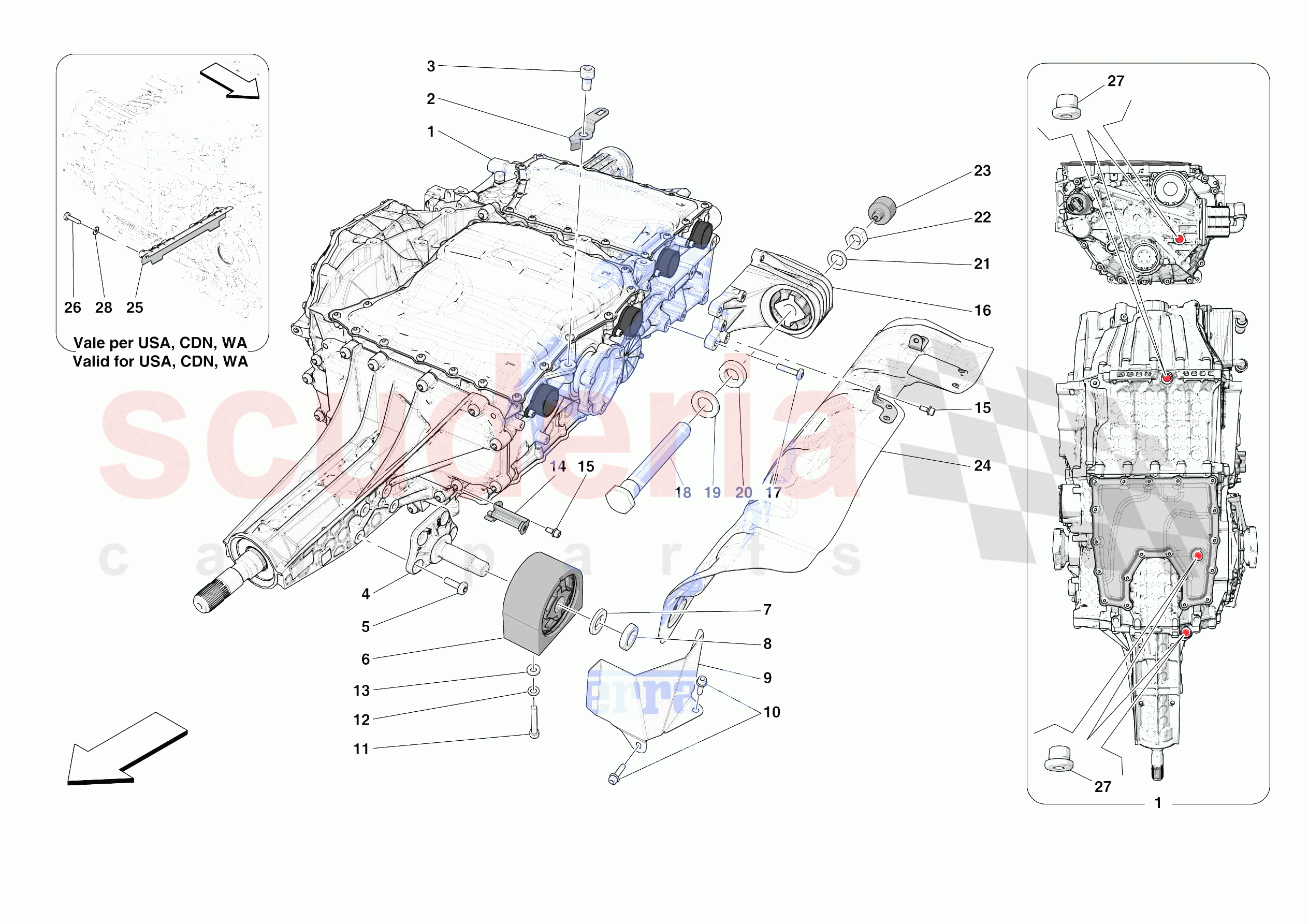 GEARBOX AND FASTENERS of Ferrari Ferrari Portofino M USA