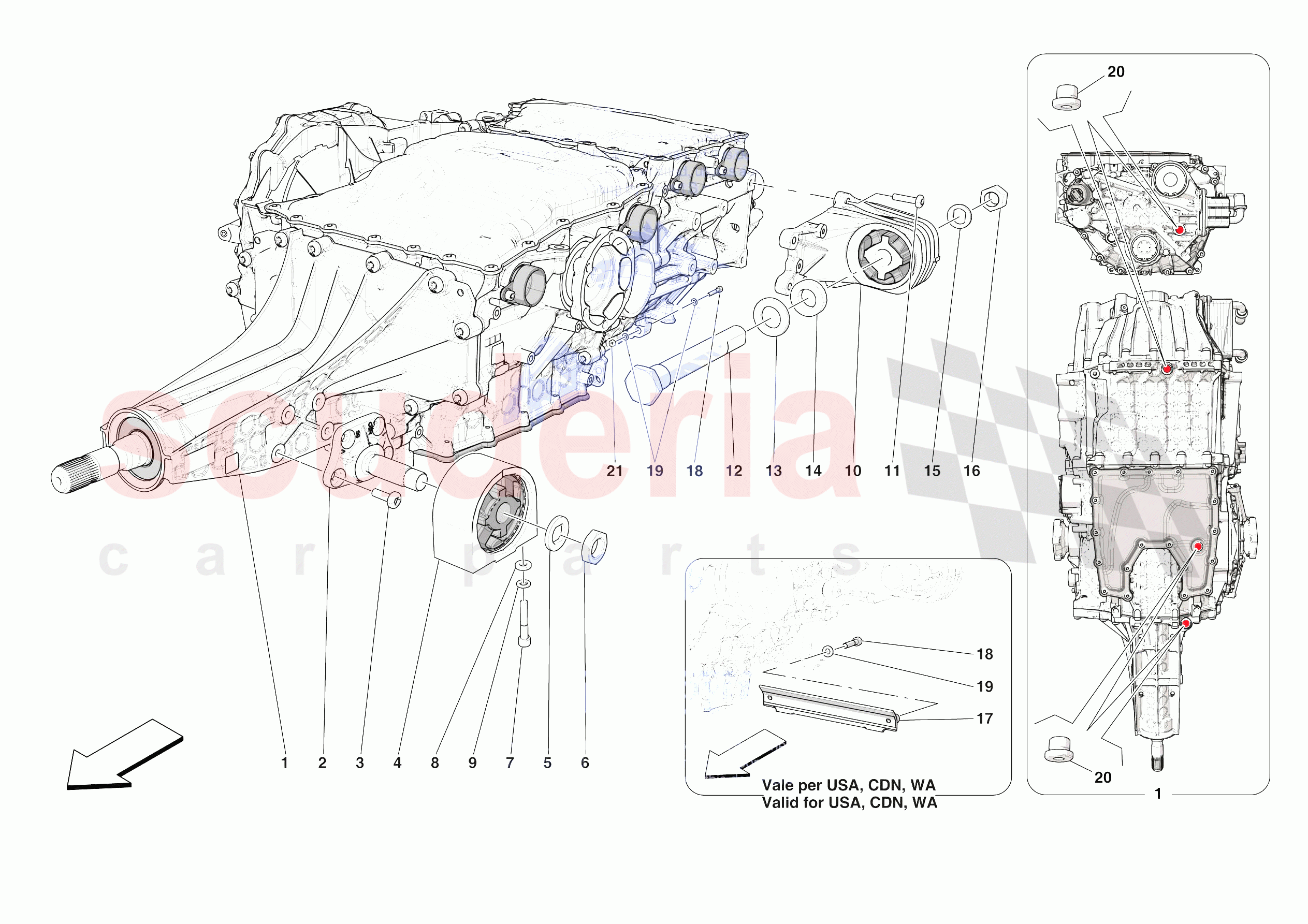 GEARBOX AND FASTENERS of Ferrari Ferrari Purosangue USA