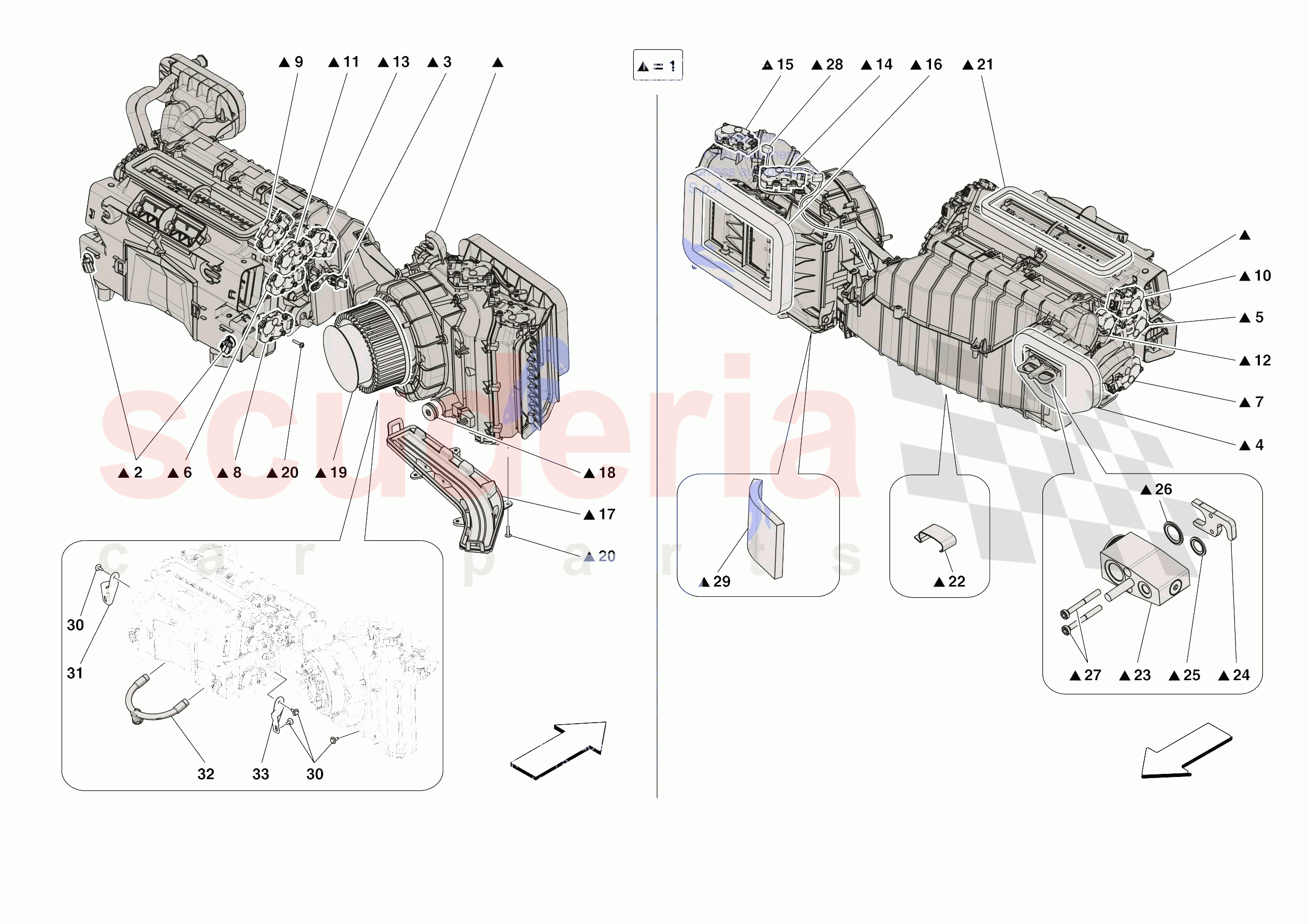 A/C SYSTEM - EVAPORATOR of Ferrari Ferrari Roma Europe