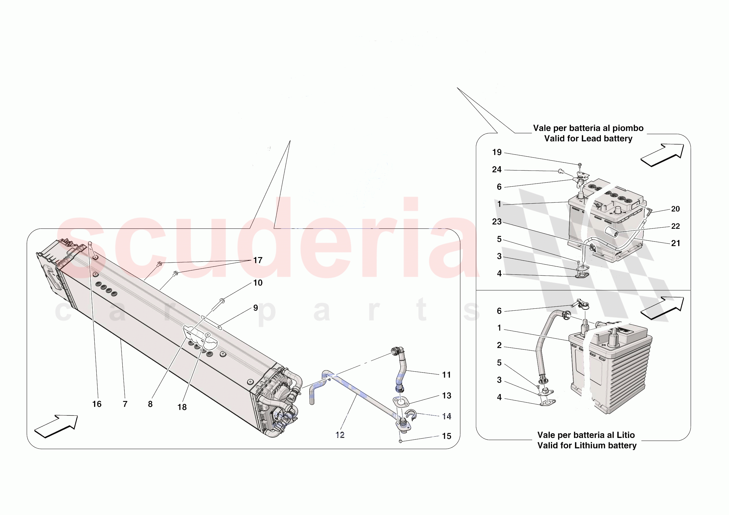 BATTERIES of Ferrari Ferrari SF90 Spider Europe