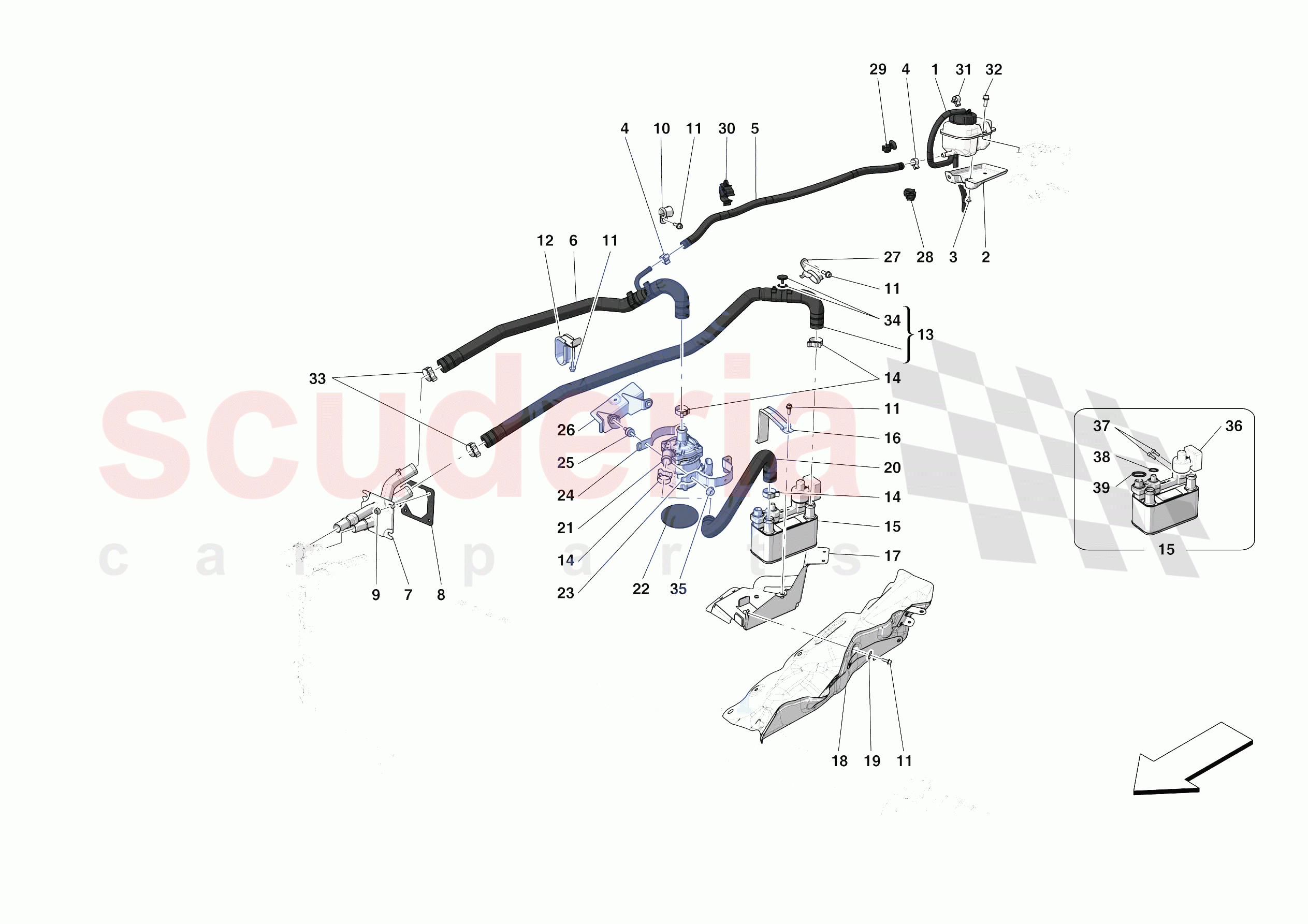 HV BATTERY COOLING of Ferrari Ferrari SF90 Stradale Europe