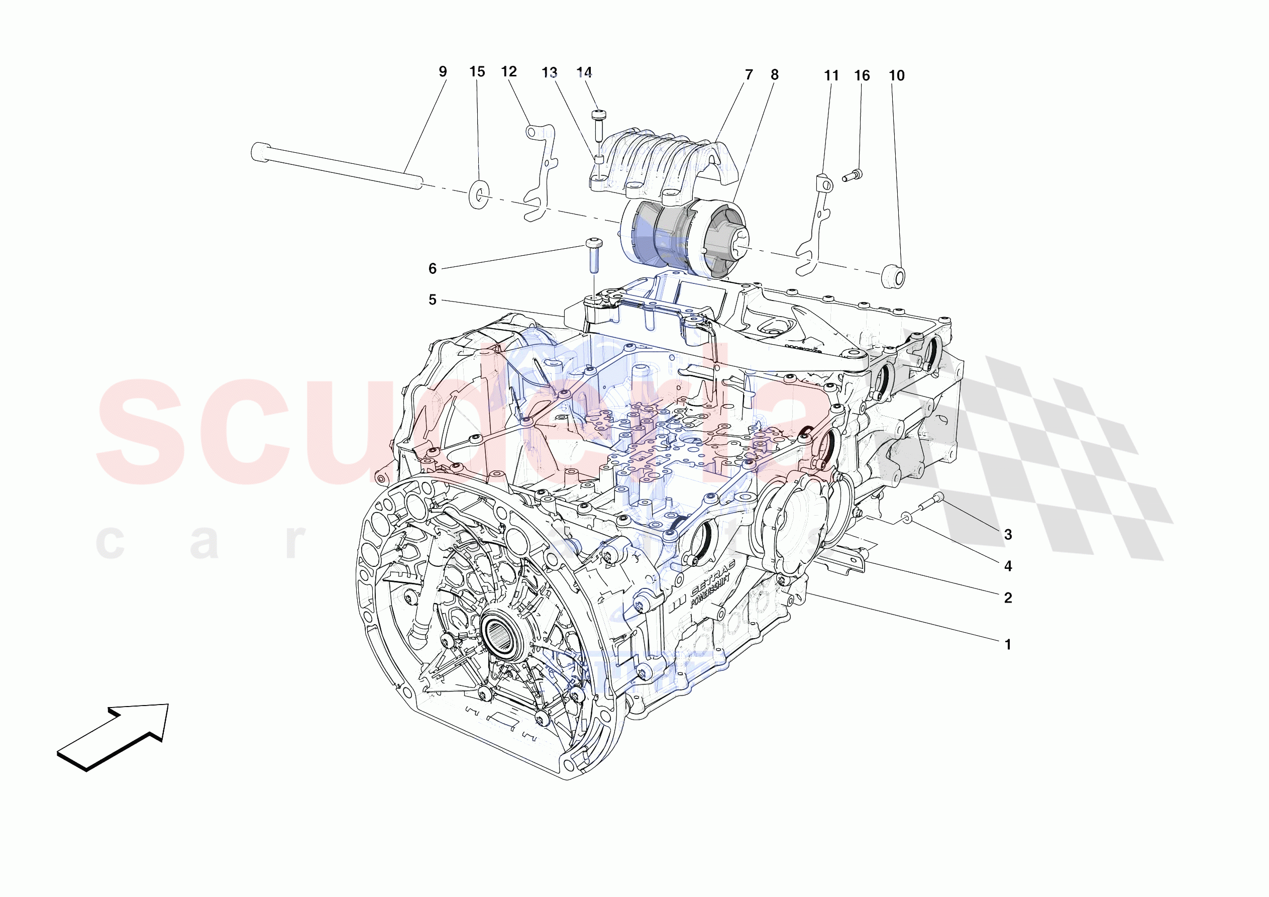 GEARBOX AND FASTENERS of Ferrari Ferrari SF90 XX Spider Europe