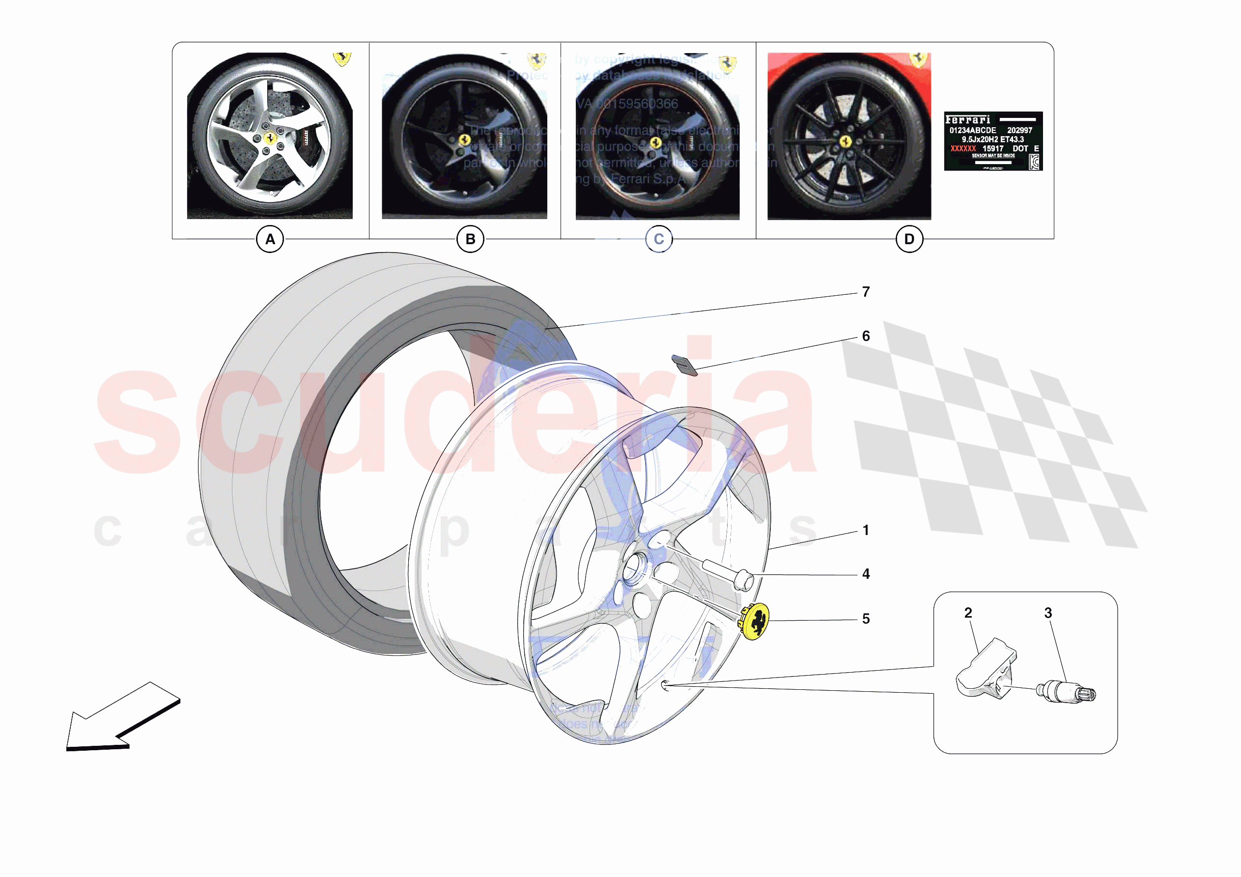 COMPLETE WHEELS of Ferrari Ferrari SF90 XX Spider USA