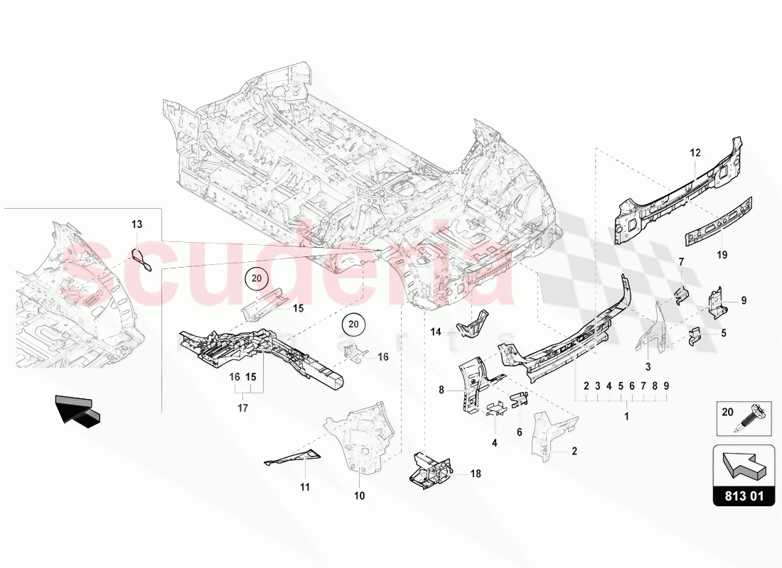 UNDERBODY of Lamborghini Lamborghini Urus