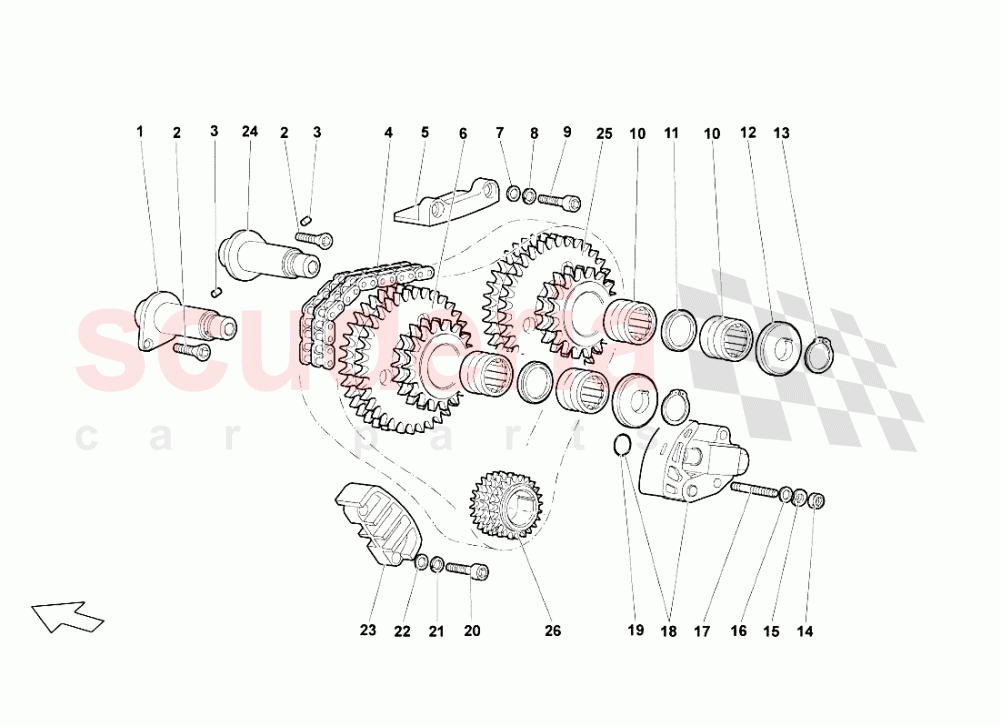 Head Timing System of Lamborghini Lamborghini Murcielago LP640 Roadster