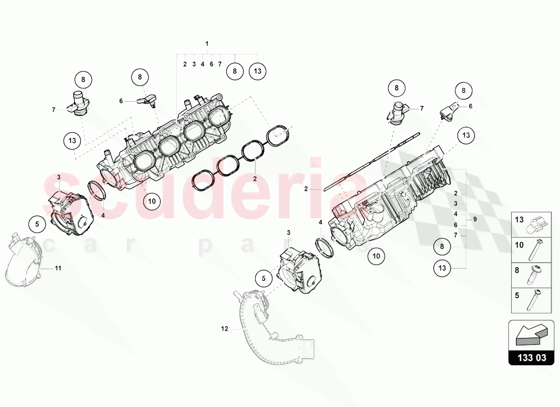 INTAKE MANIFOLD of Lamborghini Lamborghini Urus