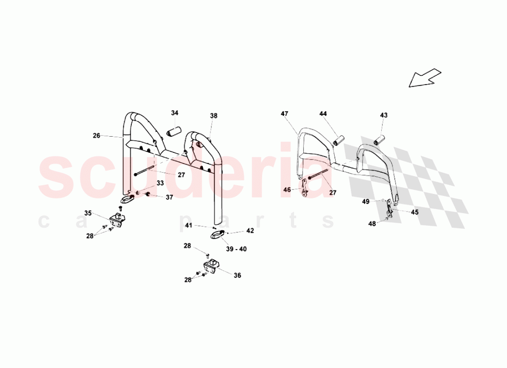 Roll Bar of Lamborghini Lamborghini Gallardo LP570 4 SL