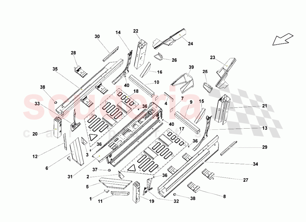 Center Frame Elements 1 of Lamborghini Lamborghini Gallardo (2008)