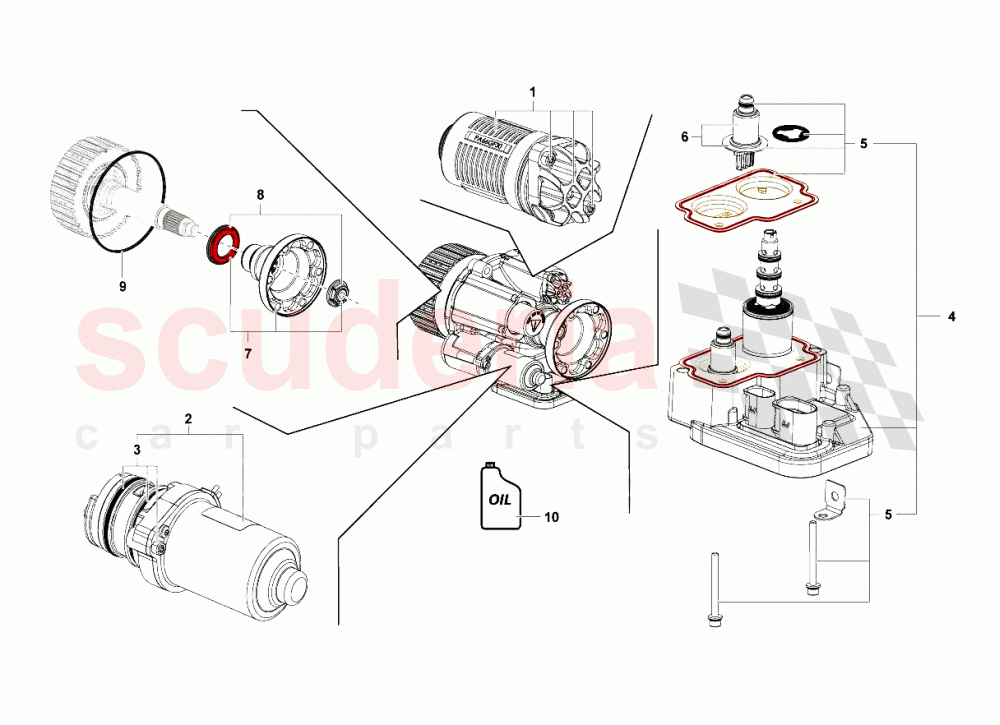 Front Differential Assembly 2 of Lamborghini Lamborghini Aventador LP700 Coupe