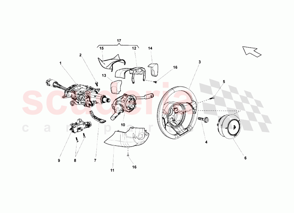 Steering of Lamborghini Lamborghini Gallardo LP570 4 SL