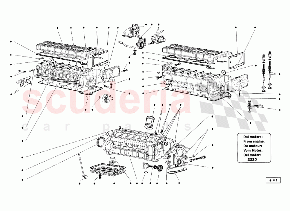 Engine Gasket Kit 2 of Lamborghini Lamborghini Diablo SV (1999)